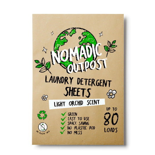 Eco-Friendly Laundry Detergent Sheets - Efficient Clean and Freshed Washer-Friendly Soap Sheet - No Mess & Space-Saving Laundry Strips & Travel Laundry Detergent - 40 Count 80 Loads Orchid