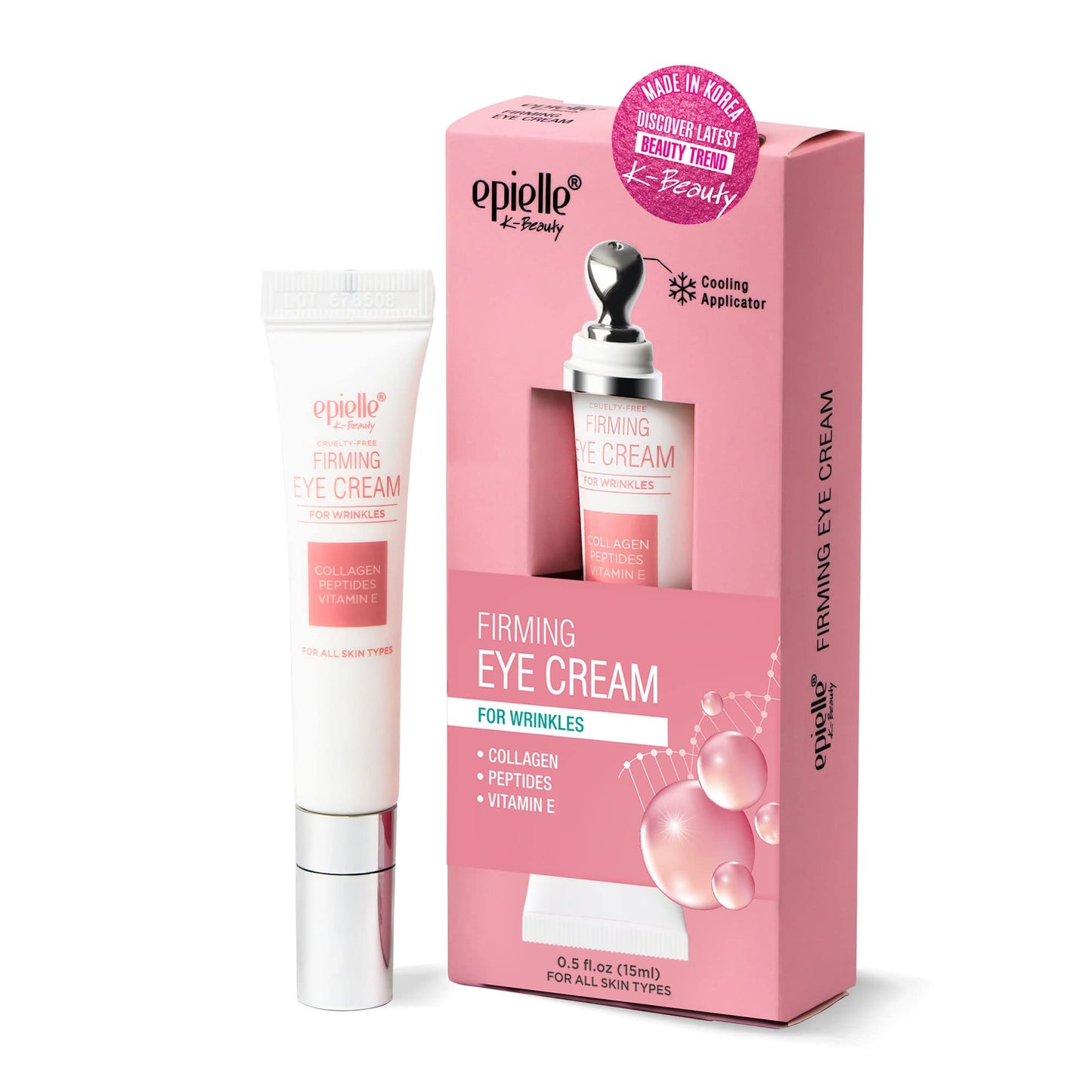 Epielle Age Defense Eye Cream | Wrinkle Repair with Soothing Applicator | Korean Beauty