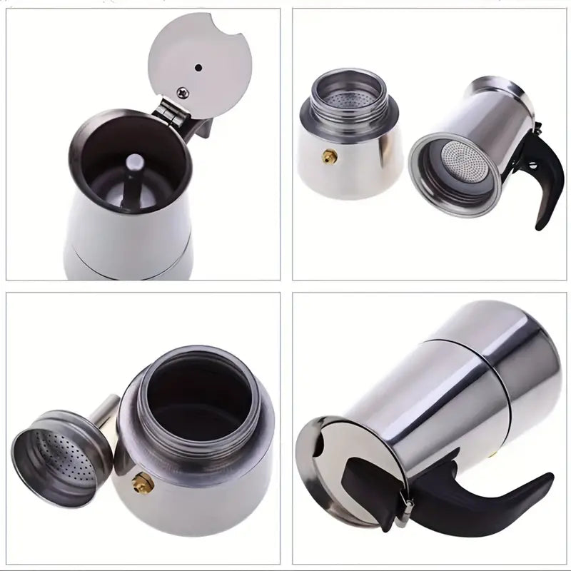 Italian Moka Pot Stainless Steel Coffee Maker