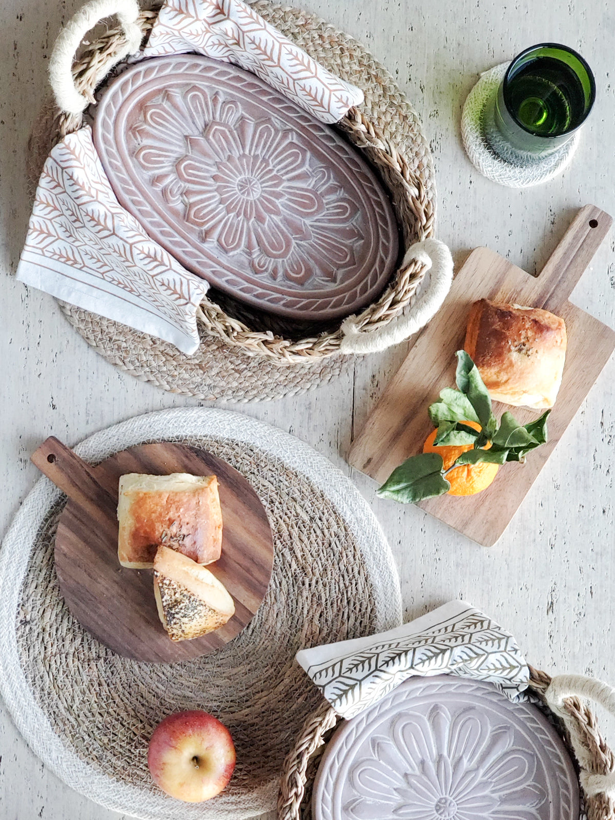 Bread Warmer & Basket - Flower-3