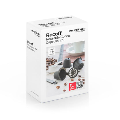 Set of 3 Reusable Coffee Capsules Recoff InnovaGoods-1