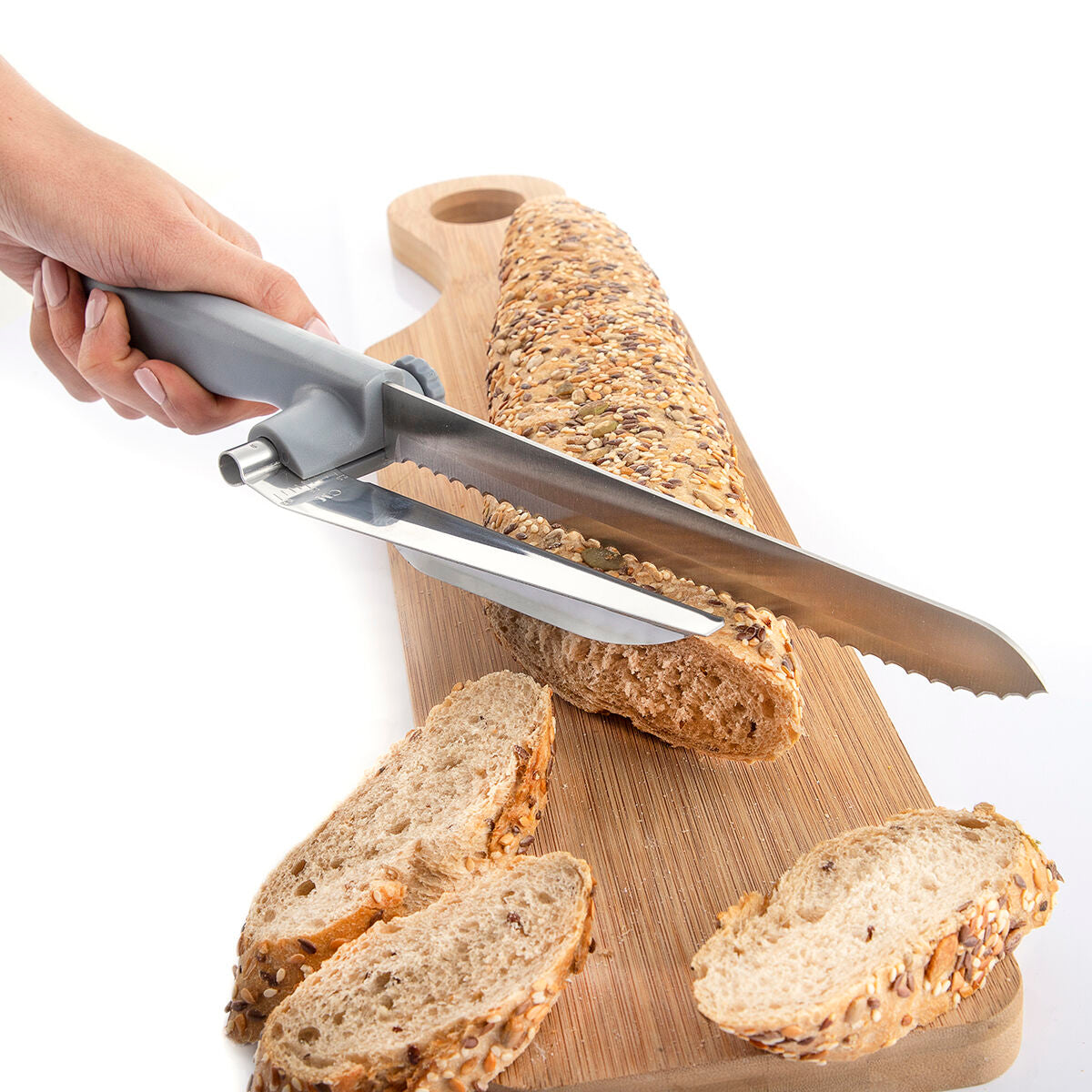 Bread Knife with Adjustable Cutting Guide Kutway InnovaGoods-4